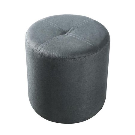 KB KB 3215-G 15 x 14 x 14 in. Round Stool - Gray Microfiber 3215-G